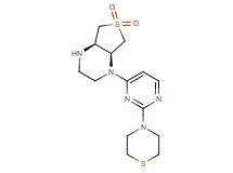 (4aR*,7aS*)-1-(2-thiomorpholin-4-ylpyrimidin-4-yl)octahydrothieno[3,4-b]pyrazine 6,6-dioxide