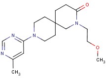 2-(2-methoxyethyl)-9-(6-methylpyrimidin-4-yl)-2,9-diazaspiro[5.5]undecan-3-one