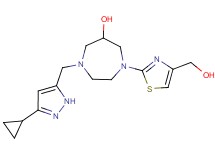1-[(3-cyclopropyl-1H-pyrazol-5-yl)methyl]-4-[4-(hydroxymethyl)-1,3-thiazol-2-yl]-1,4-diazepan-6-ol