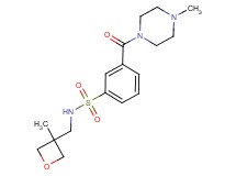 N-[(3-methyloxetan-3-yl)methyl]-3-[(4-methylpiperazin-1-yl)carbonyl]benzenesulfonamide