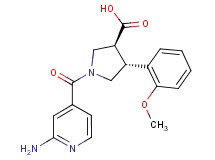 (3S*,4R*)-1-(2-aminoisonicotinoyl)-4-(2-methoxyphenyl)pyrrolidine-3-carboxylic acid