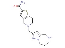 5-(5,6,7,8-tetrahydro-4H-pyrazolo[1,5-a][1,4]diazepin-2-ylmethyl)-4,5,6,7-tetrahydrothieno[3,2-c]pyridine-2-carboxamide dihydrochloride