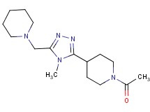 1-acetyl-4-[4-methyl-5-(piperidin-1-ylmethyl)-4H-1,2,4-triazol-3-yl]piperidine