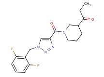 1-(1-{[1-(2,6-difluorobenzyl)-1H-1,2,3-triazol-4-yl]carbonyl}-3-piperidinyl)-1-propanone