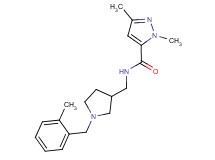 1,3-dimethyl-N-{[1-(2-methylbenzyl)pyrrolidin-3-yl]methyl}-1H-pyrazole-5-carboxamide