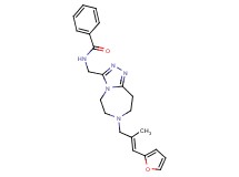 N-({7-[(2E)-3-(2-furyl)-2-methyl-2-propen-1-yl]-6,7,8,9-tetrahydro-5H-[1,2,4]triazolo[4,3-d][1,4]diazepin-3-yl}methyl)benzamide