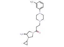 (3R*,4S*)-4-cyclopropyl-1-{3-[4-(3-methylphenyl)piperazin-1-yl]propanoyl}pyrrolidin-3-amine