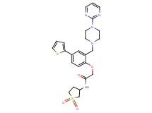 N-(1,1-dioxidotetrahydro-3-thienyl)-2-[2-{[4-(2-pyrimidinyl)-1-piperazinyl]methyl}-4-(2-thienyl)phenoxy]acetamide