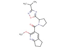 3-{[2-(3-isopropyl-1,2,4-oxadiazol-5-yl)-1-pyrrolidinyl]carbonyl}-2-methoxy-6,7-dihydro-5H-cyclopenta[b]pyridine