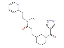 N-methyl-3-[1-(1H-pyrazol-4-ylcarbonyl)piperidin-3-yl]-N-(2-pyridin-2-ylethyl)propanamide