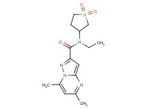 N-(1,1-dioxidotetrahydro-3-thienyl)-N-ethyl-5,7-dimethylpyrazolo[1,5-a]pyrimidine-2-carboxamide