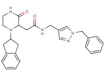 N-[(1-benzyl-1H-pyrazol-4-yl)methyl]-2-[1-(2,3-dihydro-1H-inden-2-yl)-3-oxo-2-piperazinyl]acetamide