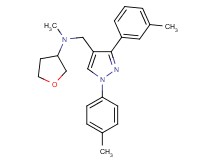 N-methyl-N-{[3-(3-methylphenyl)-1-(4-methylphenyl)-1H-pyrazol-4-yl]methyl}tetrahydro-3-furanamine