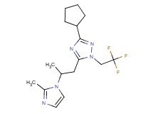 3-cyclopentyl-5-[2-(2-methyl-1H-imidazol-1-yl)propyl]-1-(2,2,2-trifluoroethyl)-1H-1,2,4-triazole