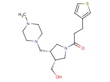 {(3R*,4R*)-4-[(4-methylpiperazin-1-yl)methyl]-1-[3-(3-thienyl)propanoyl]pyrrolidin-3-yl}methanol