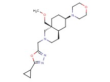 (4aR*,6R*,8aS*)-2-[(5-cyclopropyl-1,3,4-oxadiazol-2-yl)methyl]-8a-(methoxymethyl)-6-morpholin-4-yldecahydroisoquinoline
