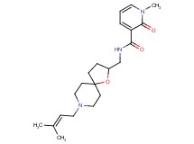 1-methyl-N-{[8-(3-methylbut-2-en-1-yl)-1-oxa-8-azaspiro[4.5]dec-2-yl]methyl}-2-oxo-1,2-dihydropyridine-3-carboxamide