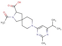 2-acetyl-8-(6-isopropyl-2-methyl-4-pyrimidinyl)-2,8-diazaspiro[4.5]decane-3-carboxylic acid