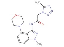 N-(1-methyl-4-morpholin-4-yl-1H-indazol-3-yl)-2-(5-methyl-1H-tetrazol-1-yl)acetamide