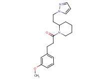 1-[3-(3-methoxyphenyl)propanoyl]-2-[2-(1H-pyrazol-1-yl)ethyl]piperidine