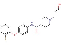N-[4-(2-fluorophenoxy)phenyl]-1-(3-hydroxypropyl)piperidine-4-carboxamide