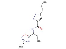 N-[1-(3-methyl-1,2,4-oxadiazol-5-yl)propyl]-3-propyl-1H-pyrazole-5-carboxamide