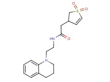 N-[2-(3,4-dihydro-1(2H)-quinolinyl)ethyl]-2-(1,1-dioxido-2,3-dihydro-3-thienyl)acetamide trifluoroacetate