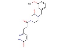 6-{3-[4-(3-methoxybenzyl)-3-oxo-1-piperazinyl]-3-oxopropyl}-3(2H)-pyridazinone