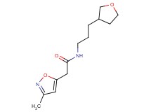 2-(3-methylisoxazol-5-yl)-N-[3-(tetrahydrofuran-3-yl)propyl]acetamide