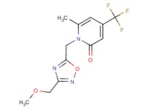 1-{[3-(methoxymethyl)-1,2,4-oxadiazol-5-yl]methyl}-6-methyl-4-(trifluoromethyl)pyridin-2(1H)-one