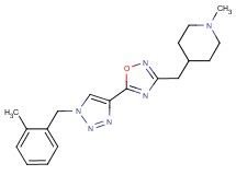 1-methyl-4-({5-[1-(2-methylbenzyl)-1H-1,2,3-triazol-4-yl]-1,2,4-oxadiazol-3-yl}methyl)piperidine