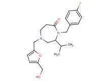 4-(4-fluorobenzyl)-1-{[5-(hydroxymethyl)-2-furyl]methyl}-3-isopropyl-1,4-diazepan-5-one
