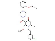 1-[2-(3-chlorophenyl)ethyl]-3-{[4-(2-ethoxyphenyl)-1-piperazinyl]carbonyl}-2-(methoxymethyl)-6-methyl-4(1H)-pyridinone