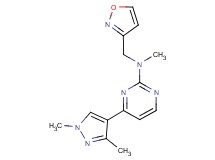 4-(1,3-dimethyl-1H-pyrazol-4-yl)-N-(isoxazol-3-ylmethyl)-N-methylpyrimidin-2-amine