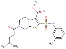 methyl 6-(4-methylpentanoyl)-2-{[(3-methylphenyl)amino]sulfonyl}-4,5,6,7-tetrahydrothieno[2,3-c]pyridine-3-carboxylate