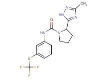 2-(3-methyl-1H-1,2,4-triazol-5-yl)-N-{3-[(trifluoromethyl)thio]phenyl}pyrrolidine-1-carboxamide