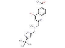 2-{[[(3-tert-butyl-1H-pyrazol-5-yl)methyl](methyl)amino]methyl}-4-hydroxyquinoline-6-carboxamide