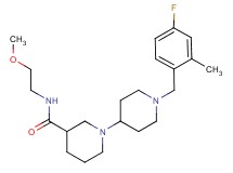1'-(4-fluoro-2-methylbenzyl)-N-(2-methoxyethyl)-1,4'-bipiperidine-3-carboxamide