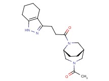 3-{3-[(1S*,5R*)-3-acetyl-3,6-diazabicyclo[3.2.2]non-6-yl]-3-oxopropyl}-4,5,6,7-tetrahydro-1H-indazole