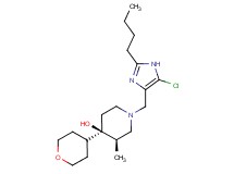 (3R*,4R*)-1-[(2-butyl-5-chloro-1H-imidazol-4-yl)methyl]-3-methyl-4-(tetrahydro-2H-pyran-4-yl)piperidin-4-ol