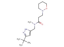 N-[(3-tert-butyl-1H-pyrazol-5-yl)methyl]-N-methyl-3-(1,2-oxazinan-2-yl)propanamide