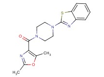 2-{4-[(2,5-dimethyl-1,3-oxazol-4-yl)carbonyl]-1-piperazinyl}-1,3-benzothiazole