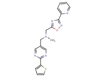 N-methyl-1-[3-(2-pyridinyl)-1,2,4-oxadiazol-5-yl]-N-{[2-(2-thienyl)-5-pyrimidinyl]methyl}methanamine