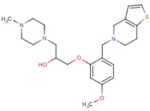 1-[2-(6,7-dihydrothieno[3,2-c]pyridin-5(4H)-ylmethyl)-5-methoxyphenoxy]-3-(4-methyl-1-piperazinyl)-2-propanol
