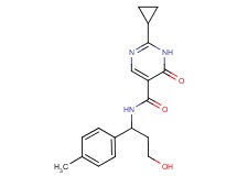 2-cyclopropyl-N-[3-hydroxy-1-(4-methylphenyl)propyl]-6-oxo-1,6-dihydropyrimidine-5-carboxamide