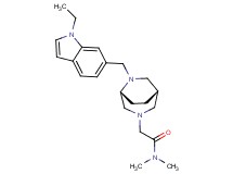 2-{(1S*,5R*)-6-[(1-ethyl-1H-indol-6-yl)methyl]-3,6-diazabicyclo[3.2.2]non-3-yl}-N,N-dimethylacetamide