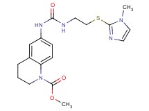 methyl 6-{[({2-[(1-methyl-1H-imidazol-2-yl)thio]ethyl}amino)carbonyl]amino}-3,4-dihydroquinoline-1(2H)-carboxylate