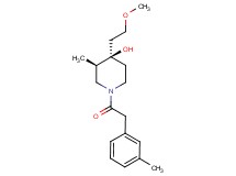 (3R*,4R*)-4-(2-methoxyethyl)-3-methyl-1-[(3-methylphenyl)acetyl]-4-piperidinol