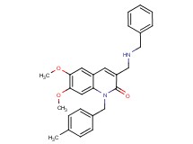 3-[(benzylamino)methyl]-6,7-dimethoxy-1-(4-methylbenzyl)-2(1H)-quinolinone