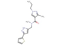 N,3-dimethyl-1-propyl-N-{[3-(2-thienyl)-1H-pyrazol-5-yl]methyl}-1H-pyrazole-4-carboxamide